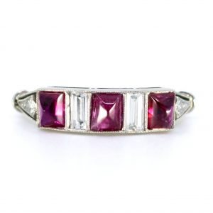 Art Deco Style Aquamarine and Diamond Ring | Jewellery Discovery